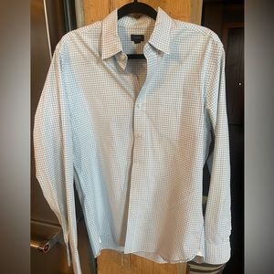 J.Crew Bowery dress shirt with button-down collar Medium white, blue & green